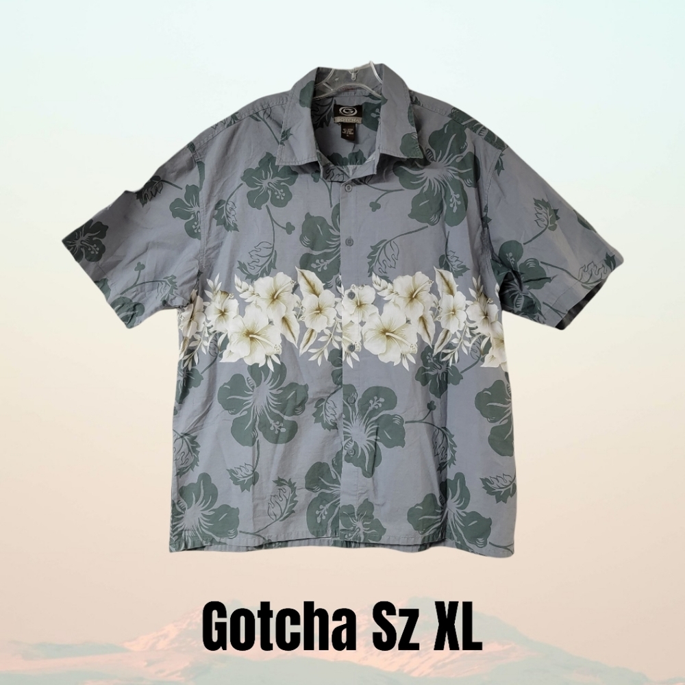 Gotcha Hawaiian Shirt Sz XL